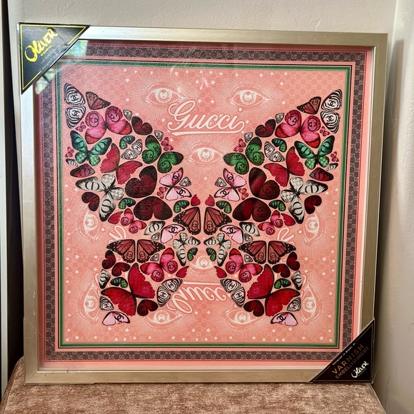 Oliver Gal Other - Pink Gucci Chanel Butterfly Art- Oliver Gal